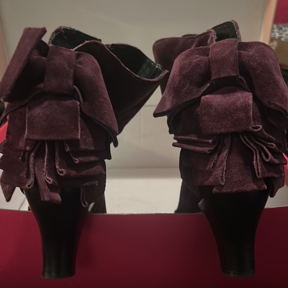 Suede Purple Booties - Picture 2 of 5